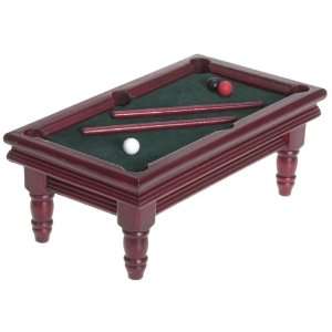    Dollhouse Miniature Pool Table with Cue Balls Toys & Games