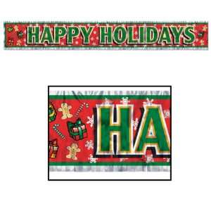  Metallic Happy Holidays Fringe Banner Case Pack 96