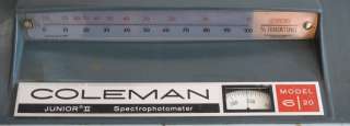 Coleman Spectrophotometer Junior II/2 6/20  