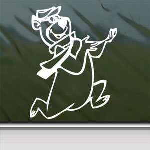  Yogi Bear Cartoon Character White Sticker Laptop Vinyl 