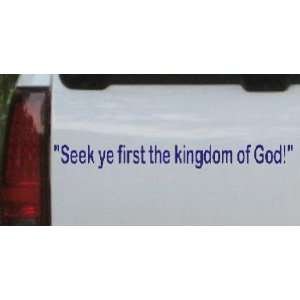 Kingdom of God Christian Car Window Wall Laptop Decal Sticker    Blue 