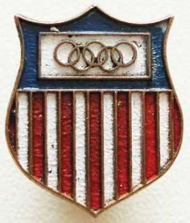 USA official NOC National Olympic Committee 1970s pin  