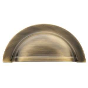   4423050 Satin Brass and Black Solid Brass Cup Cabinet Pull 4423