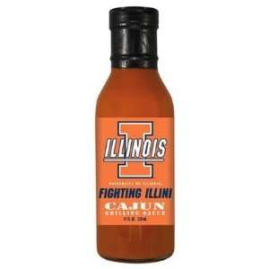 Hot Sauce Harrys 4817 ILLINOIS Fighting Illini Cajun Grilling Sauce 