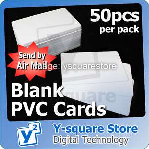 50x 30mil 0.3mm CR80 blank White PVC ID ISO Card 4 Dye Sublimation 