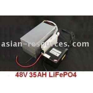  48v 35ah battery lithium with bms fast charger and bag 