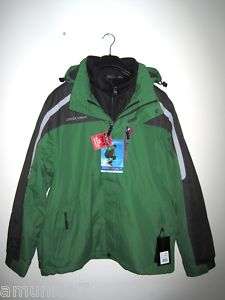 Zero Xposur 3 in1 Mens Weatherproof Jacket Ski Winter Coat $180 sz LT 