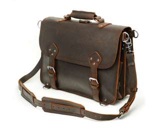 Leather Briefcase Messenger Laptop Bag Backpack 18 XL  