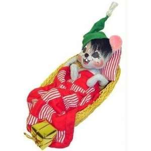  2006 Annalee 6 Cozy In Bed Mouse Christmas Doll #772706 