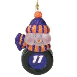 Denny Hamlin NASCAR Light Up Acrylic Snowman Ornament (3)