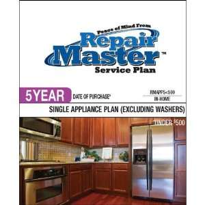  Repair Master 5 Yr Date of Purchase Single Appliance No 