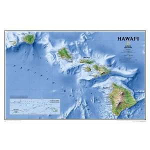  Hawaii   Laminated by National Geographic. Size 35.00 X 23 