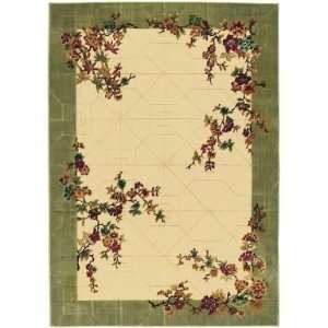  Shaw Branches and Blossoms 5 5 x 7 8 beige Area Rug 