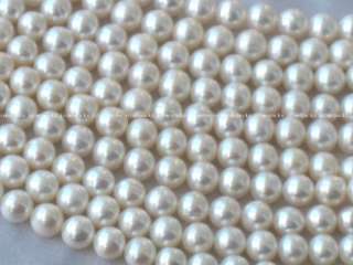 15.5 AA+ natural white 8.5mm round freshwater pearl  