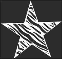   Zovishlack zees review of Zebra Print Star Die Cut Sticker   5.5