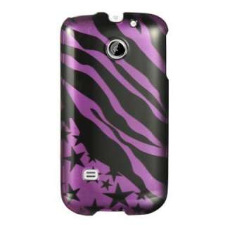 Purple Black Zebra Stripe Star Hard Case Phone Cover For Huawei Ascend 