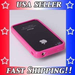 PINK Silicon Bumper Frame Case Cover for iPhone 4 4G  
