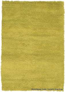 8x10 Shag rug ligth green New Zealand 100% Wool 1108  