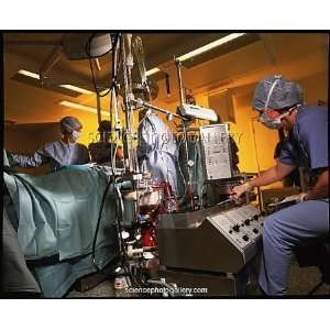  Heart bypass surgery with heart lung machine Framed Prints 