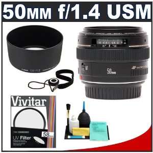  Canon EF 50mm f/1.4 USM Lens + UV Filter + ES 71II Hood 