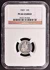 1869 LIBERTY SEATED 10C NGC PR 66 CA