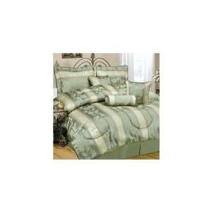  New Wyndham House 7pc Jacquard Queen Size Comforter Set 