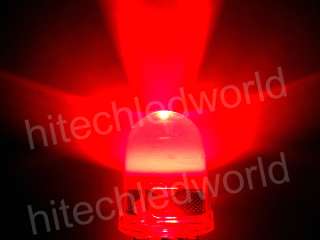 10p High Power 5 Chips 0.5W 10mm Red LED Light 190Kmcd  