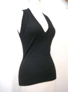 DOLCE & GABBANA Womens Black Sleeveless Cashmere Silk Blend Sweater sz 