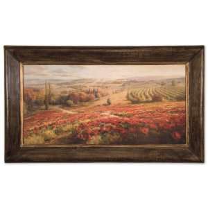 Uttermost 58 Inch Red Poppy Panorama Oil Reproduction 