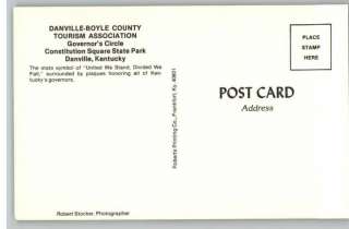 Postcard Governors CircleDanville,Kentucky/KY  