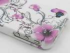Flower Print Pink Purple Hard Case Cover for iPhone 4, 4S  