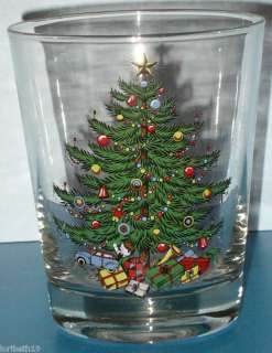 12 oz Christmas Tree Glass Tumbler Drinking Glass Glassware Arcoroc 