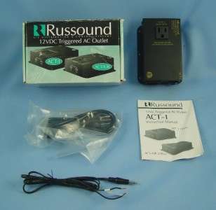 RUSSOUND ACT 1 12VDC TRIGGERED AC OUTLET W/BONUS SUPPLIED MINI CORD 