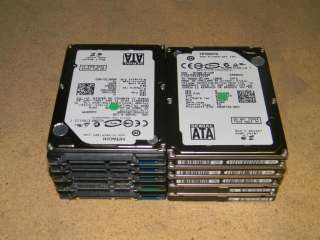 HITACHI TRAVELSTAR 5K500.B 120GB SATA LAPTOP Hard Drive lot of 10 