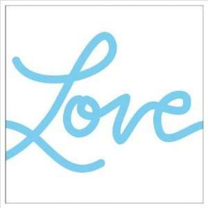 Imagination   Love Stretched Wall Art Size 18 x 18, Color Blue Hue