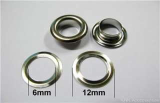 12mm 1/2 #20 Eyelet Metal Grommet Nickel Silver 50 pcs  