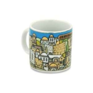  Set of 6, 6 Centimeter Ceramic Mug with the Old City 