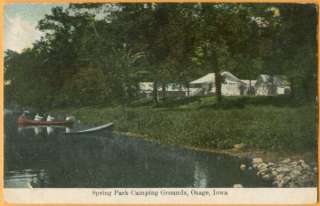 Osage IA Iowa   SPRING PARK CAMPING GROUNDS   1323  