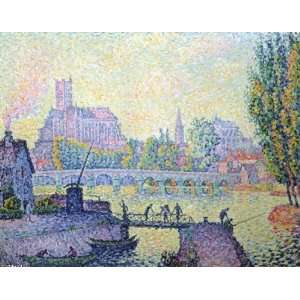     24 x 18 inches   View of the bridge of Auxerre