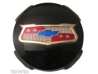 54 57 58 Chevrolet Wheel Cover Emblem Black USA  