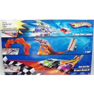 Hot Wheels ULTIMATE Racing Set   3 Sets in 1   2X Turbo Power Launcher 