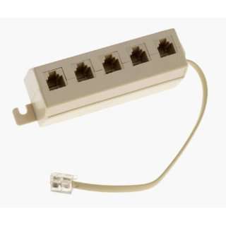  Leviton C0261 I 5 Outlet Phone Adapter, Color Ivory