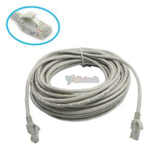 50FT 50 FT 15M RJ45 CAT5 CAT5E Ethernet LAN Grey Network Cable  