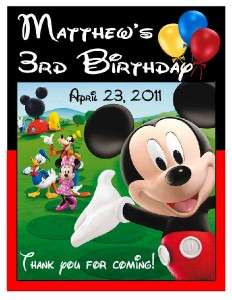 15 MICKEY MOUSE CLUBHOUSE BIRTHDAY PARTY FAVORS MAGNETS  