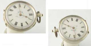 Pretty Silver & Enamel Swiss LEpine KW Fob Watch 1860  