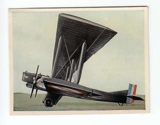 1934 Airplane Card FARMAN F.160 Heavy Bomber French Navy Aéronautique 