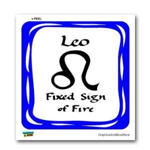  Leo Fixed Sign of Fire   Zodiac Horoscope   Window Bumper 