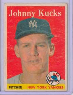 1958 Topps #87   Johnny Kucks   New York Yankees  