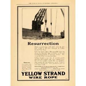   Wire Rope Broderick Bascom Ship   Original Print Ad