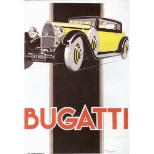  Bugatti   Vintage Automobile Poster